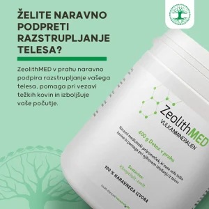ZeolithMed v prahu 400 g, visoko kakovosten zeolit